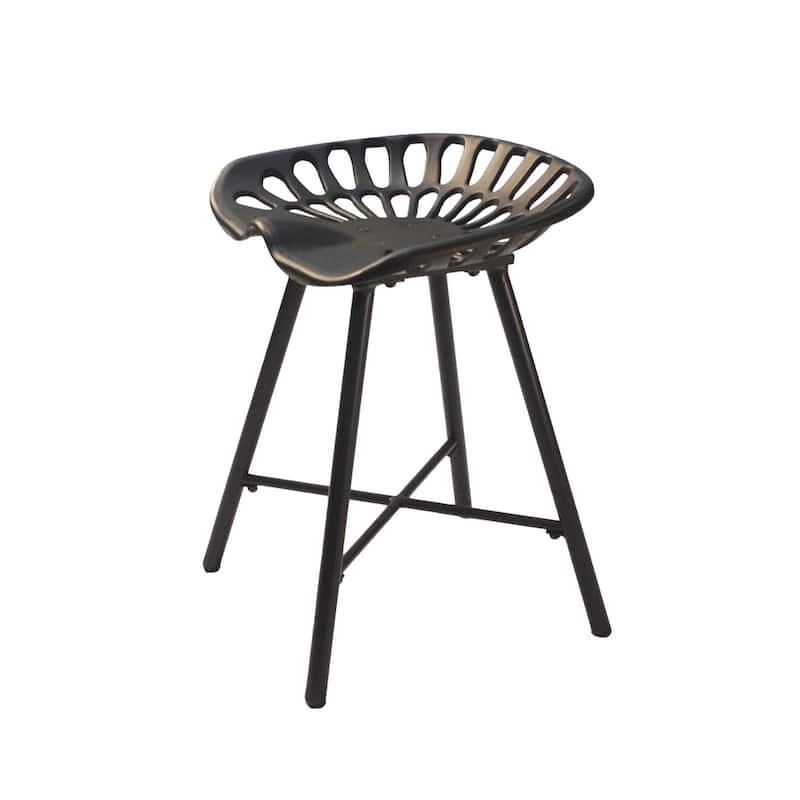 Solid Tractor Seat Stool - 18" - Black