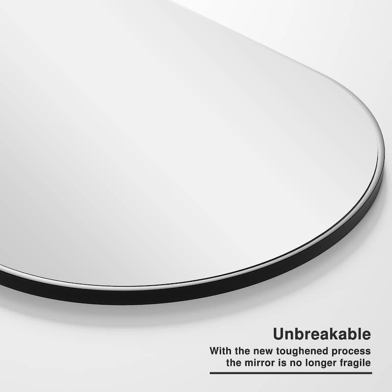 Modern Arched Mirror Full-Length Floor Mirror with Stand