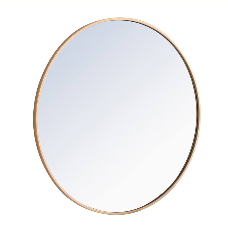 Strick & Bolton Prine 32-inch Metal Frame Round Mirror