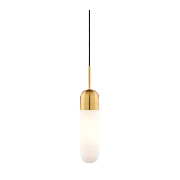 slide 2 of 11, Vaxcel Lighting P0420 5" Wide Suspension Mini Pendant Antique Gold