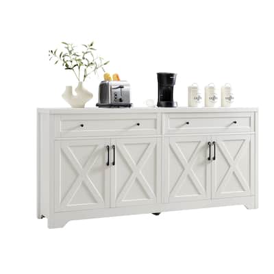 61 inch TV cabinet for living room, multifunctional combination TV cabinet, large capacity storage cabinet