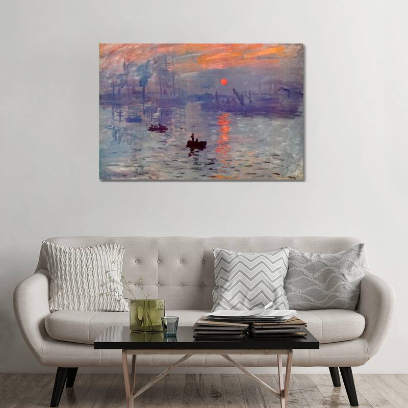 iCanvas "Sunrise Impression" by Claude Monet Canvas Print - 32x48x1.5