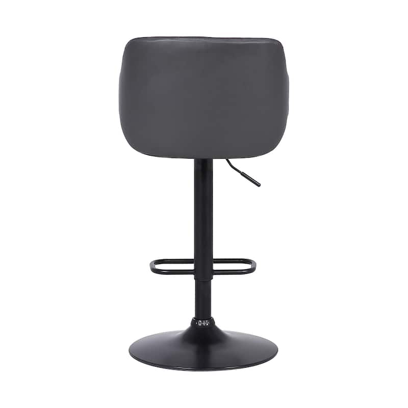 Faux Leather Adjustable Swivel Bar Stool with Chrome or Iron Frame - 20.5" x 21" x 44" (D x W x H)