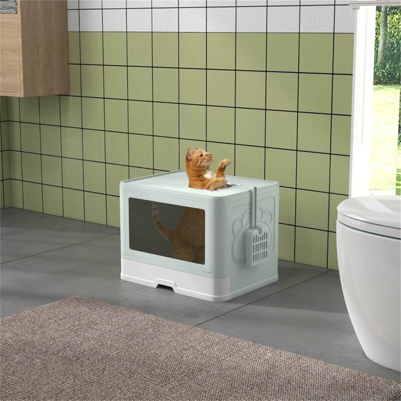 Fully Enclosed Cat Litter Box - 19" L x 15" W x 14.25" H