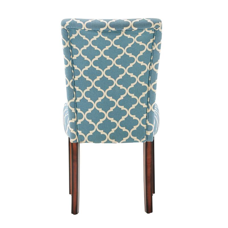 Catherine Moroccan Pattern Fabric Parsons Dining Chair (Set of 2) by iNSPIRE Q Bold