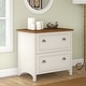 preview thumbnail 1 of 5, 2-drawer Lateral File Cabinet Antique White/Tea Maple