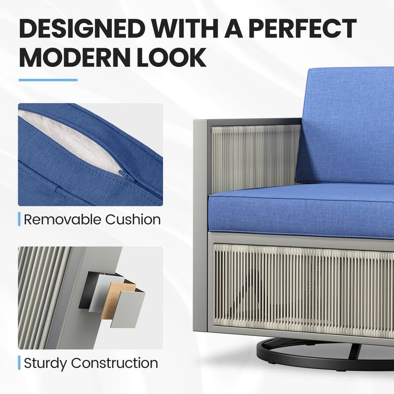 Outdoor Swivel Gliders Chair Rattan Rocking Chair