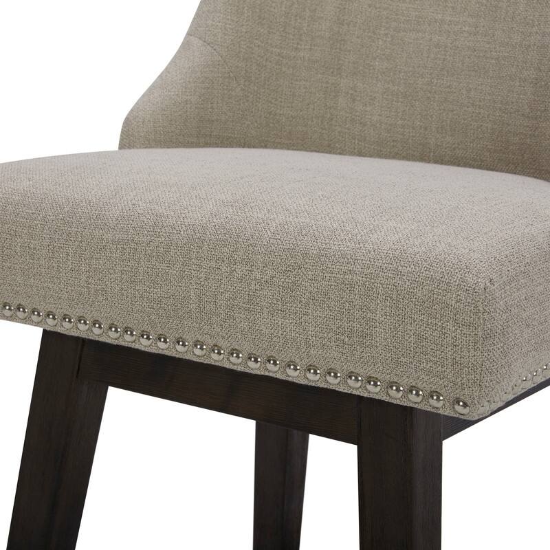 Spruce & Spring Olive Upholstered Counter Height Swivel Barstools-Single