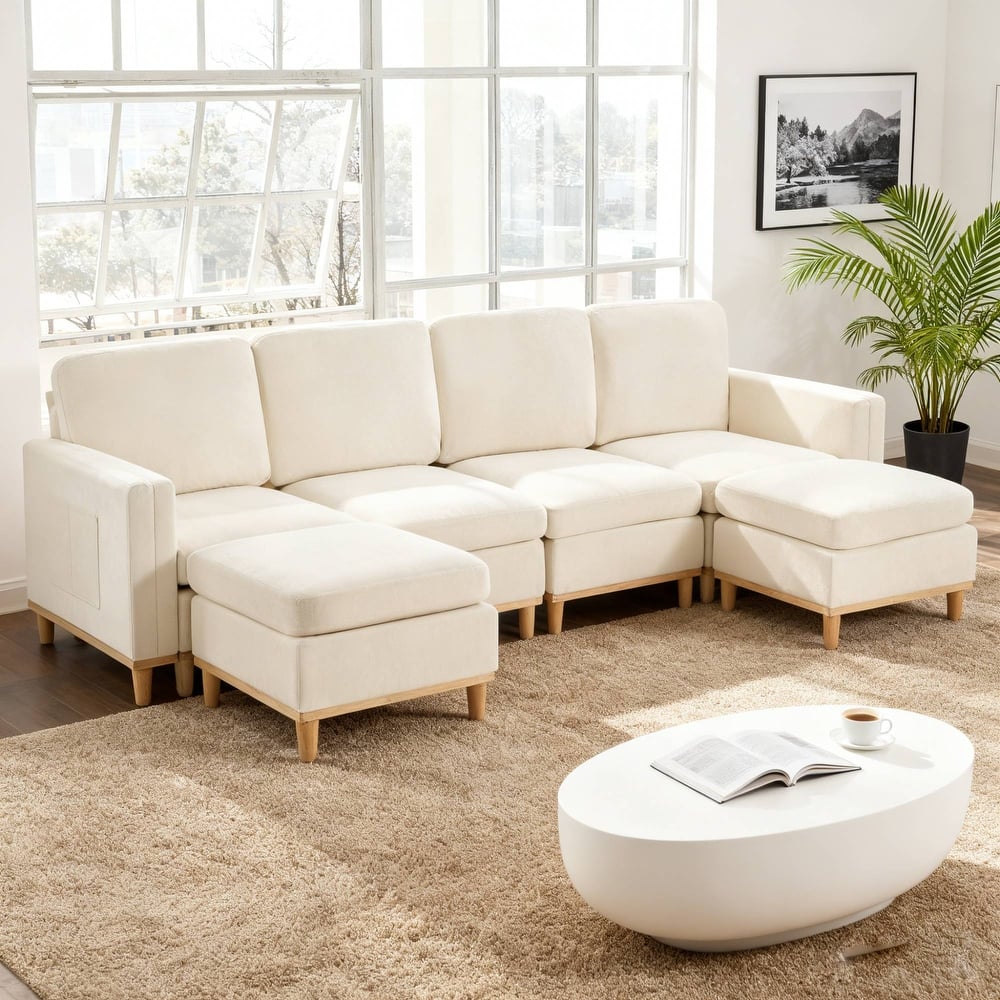 Modern Sofa Chair with Soft Padding,Sectional Sofa for Living Room, Office & Dining Room