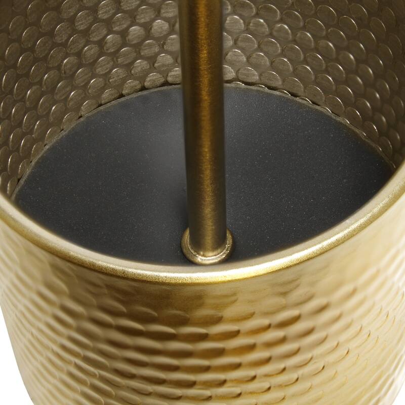 18.5 in. Gold Finish Table Lamp with White Shade, Sturdy Table Lamp for Living Rooms and Bedrooms