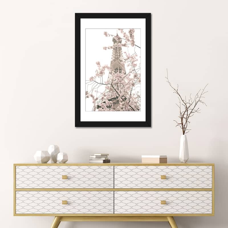iCanvas "Eiffel Tower And Cherry Blossoms" by Caroline Mint PFA