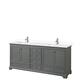 Option Dark Gray, Chrome Trim, White Cultured Marble Top