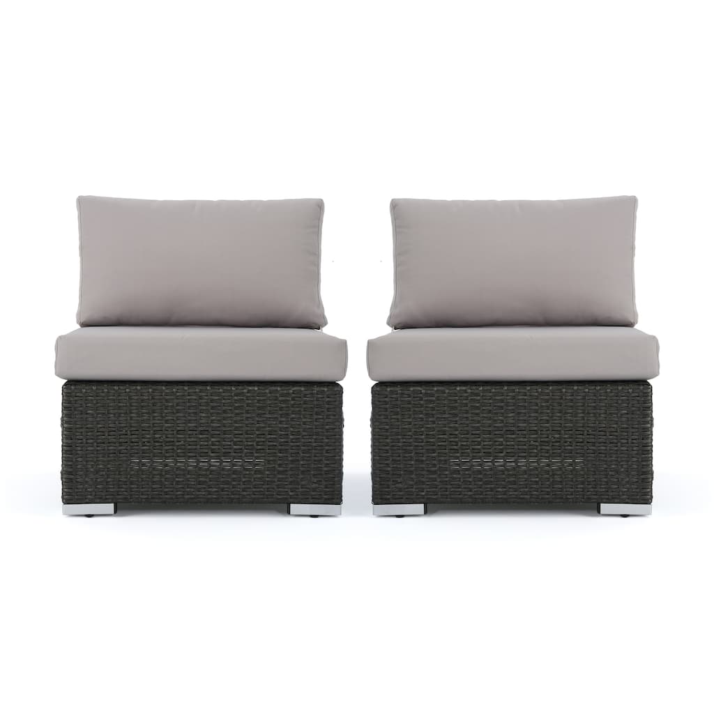 Santa Rosa Wicker Outdoor Armless Club Chair by Christopher Knight Home