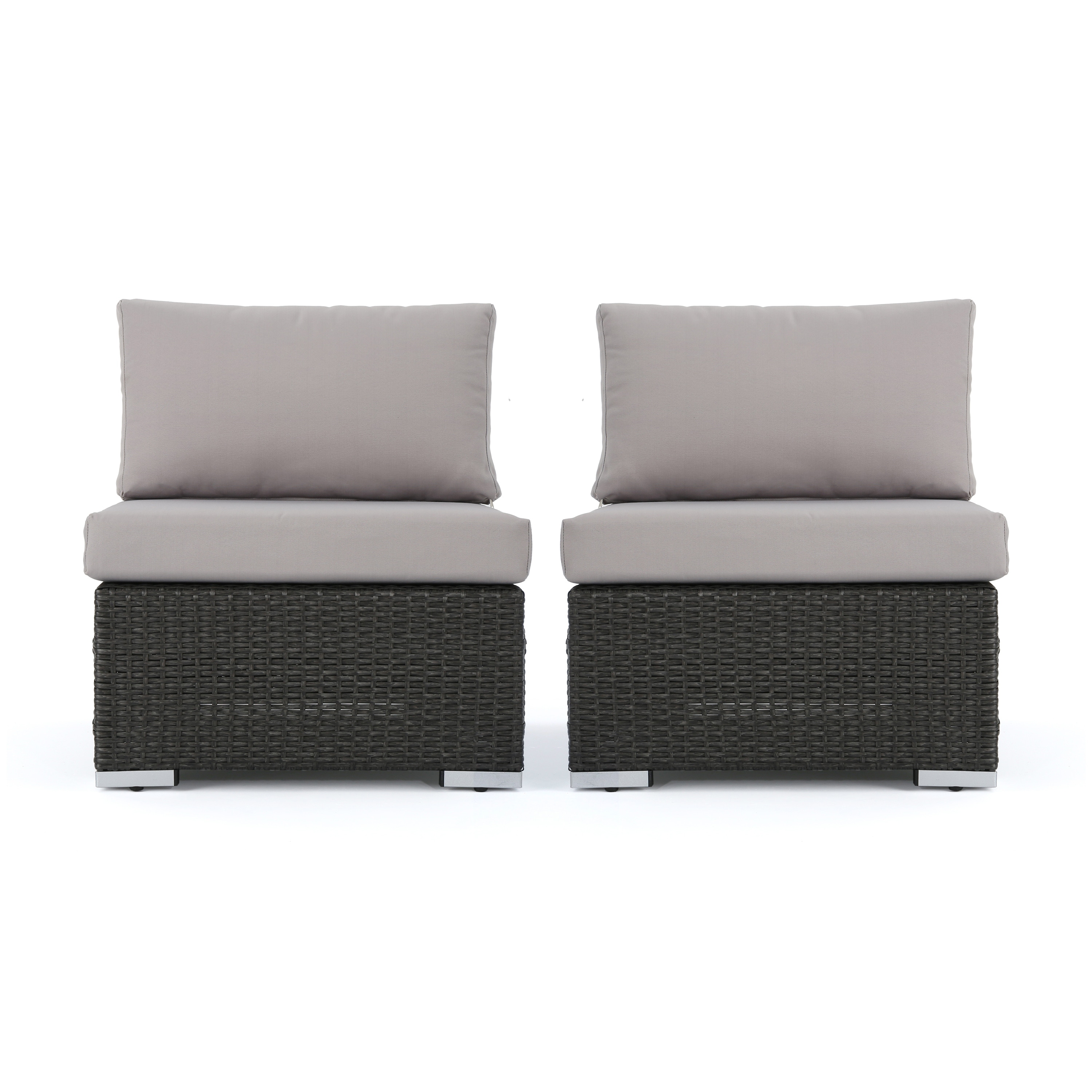Santa Rosa Wicker Outdoor Armless Club Chair by Christopher Knight Home