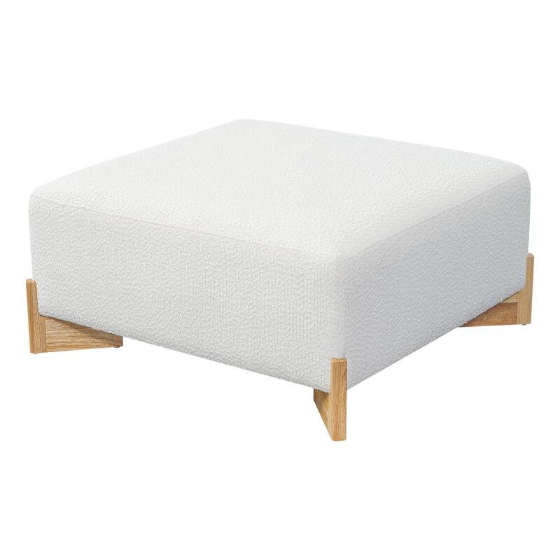 Christopher Knight Home - Arden Modern Upholstered Ottoman with Wooden Legs