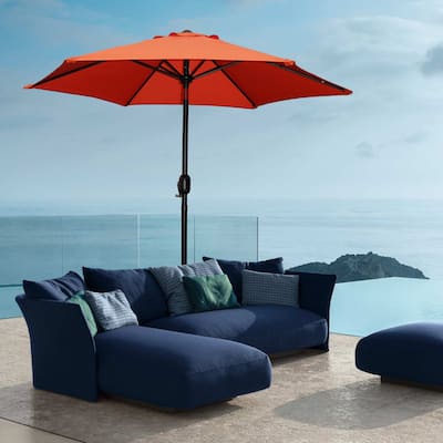Davee Furniture 7.5 Ft Orange Market/Patio Umbrella with Tilt and Crank