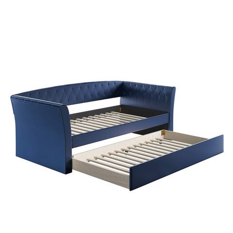 St. Ives Faux Leather Upholstered Day Bed with Trundle