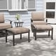 preview thumbnail 56 of 144, Aluminum Patio Outdoor Sectional Sofa Set with Fire Pit, Swivel Rocking Chairs and Ottomans