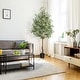preview thumbnail 2 of 11, Faux Tree Indoor Artificial Olive Tree with Leaves and Fruits