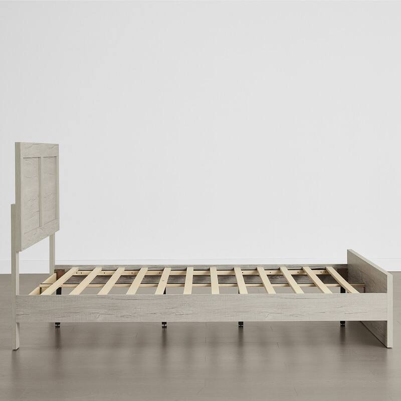 Spruce & Spring Scout 3-Piece Solid Wood Bed Set with Platform Bed Frame and 2 Nightstands