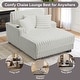 preview thumbnail 46 of 53, 41.7" W Upholstered Plush Corduroy Chaise Lounge with Pillows