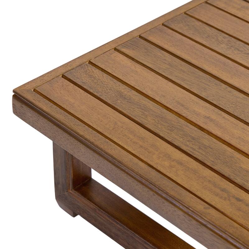 Rectangular Teak Wood Outdoor Patio Coffee Table