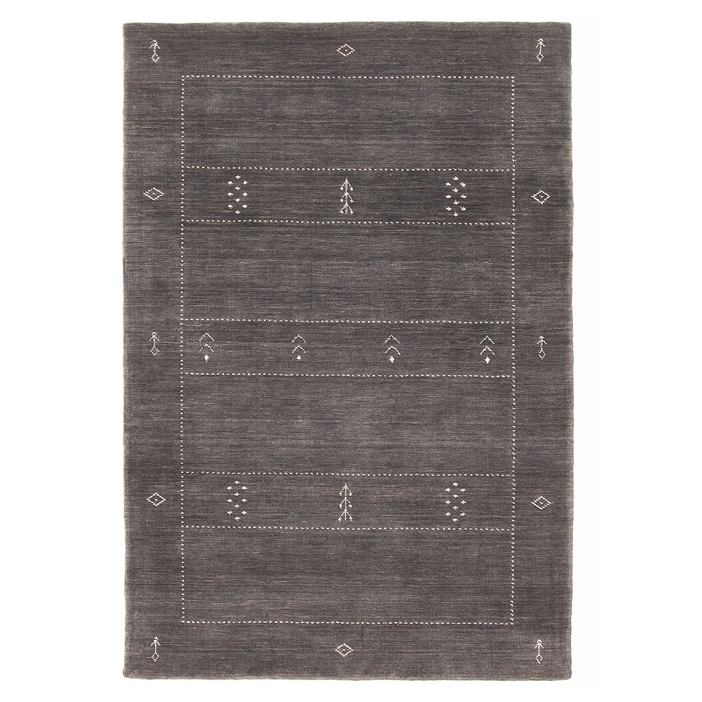 Kashkuli Gabbeh Grey Rug 3'11" x 5'10" - 3'11 x 5'10