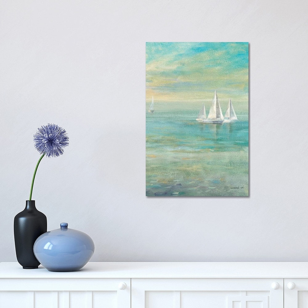 iCanvas "Sunrise Sailboats II" by Danhui Nai Canvas Print