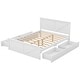 preview thumbnail 4 of 12, Queen Size Durable Pine Wooden Platform Bed Frame with 4-Storage Drawers, Support Legs and Headboard, Easy to Assemble, White