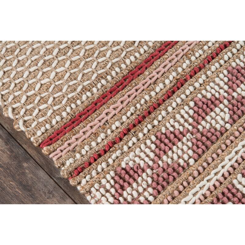 Momeni Esme Wool and Cotton Hand Made Pink Area Rug