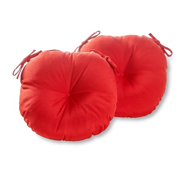 Red round best sale chair cushions