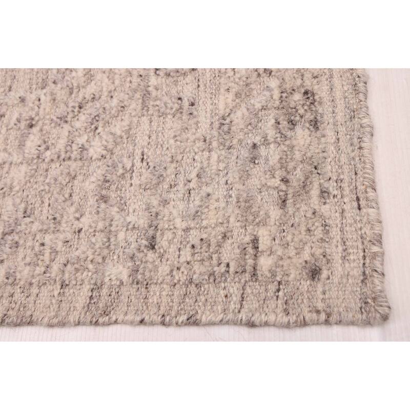ECARPETGALLERY Hand-knotted Looma Light Grey Wool Rug - 8'1 x 9'10