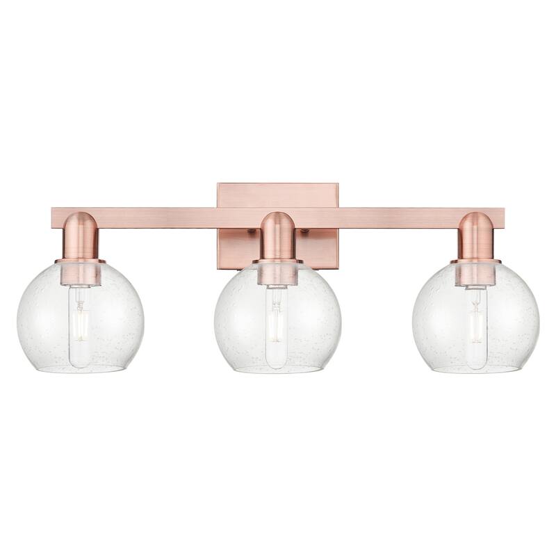 Innovations Lighting 716-3W-10-25 Athens Vanity Athens 3 Light 25" - Antique Copper / Seedy