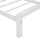 preview thumbnail 9 of 7, White Twin Size Metal Platform Bed with House-Shaped Headboard