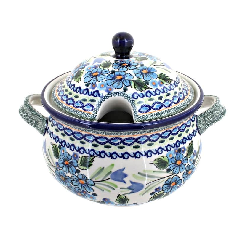 Blue Rose Polish Pottery 1004 Zaklady Soup Tureen - Ballina
