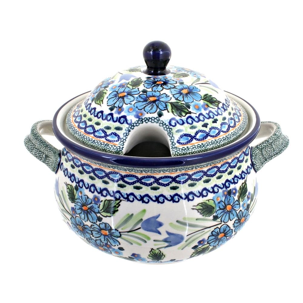 Blue Rose Polish Pottery 1004 Zaklady Soup Tureen