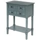 preview thumbnail 7 of 12, Navy Blue Wood Entryway Console Table with 3 Storage Drawers