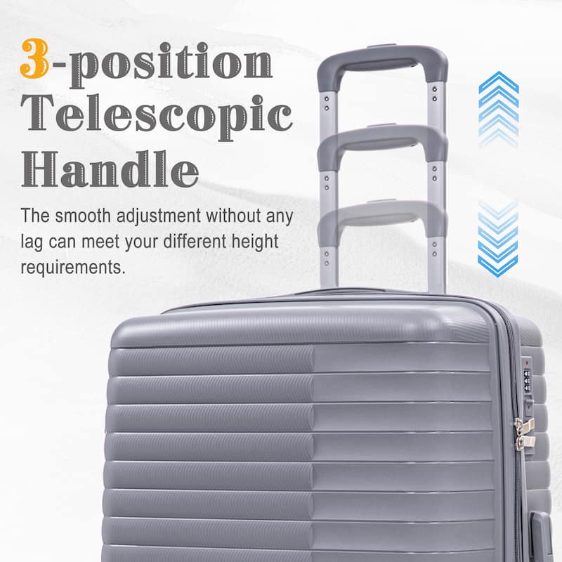 14IN 20IN 24IN 28IN 4 pcs/set in PP Spinner Wheel Luggage, Carry on Suitcase, Iron Pull Rod, Combination Password Lock