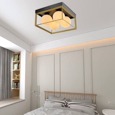 Maxax 4 - Lights Glass Flush Mount - N/A