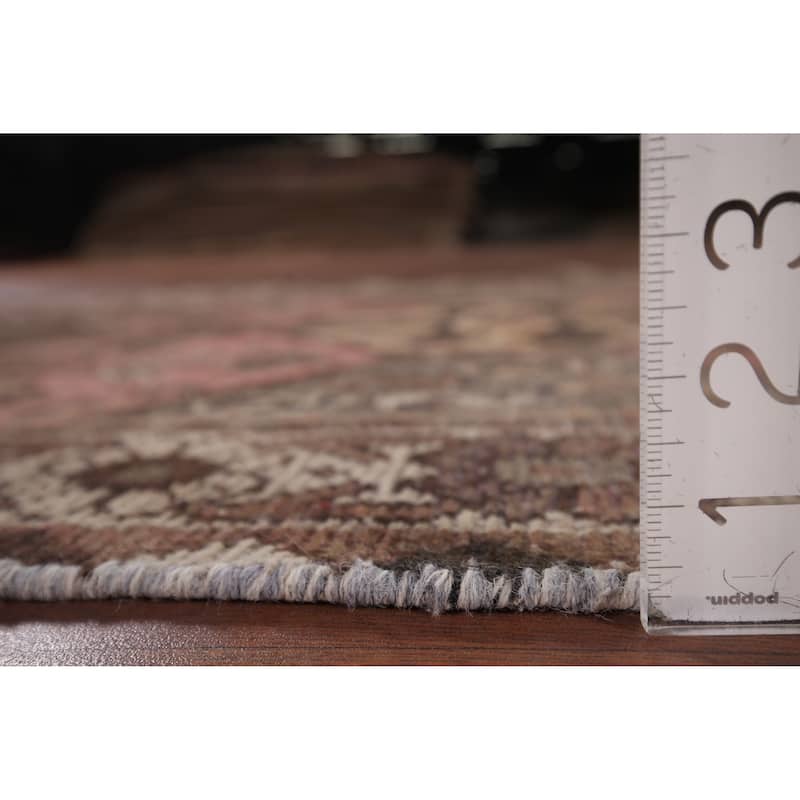 Distressed Bakhtiari Persian Runner Rug Handmade Wool Carpet - 3'5" x 10'0"