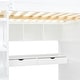 preview thumbnail 18 of 78, Twin/Full Size Loft Bed with Bulit-in Desk and Wardrobes, Solid Wood Kids Loft Bedframe with 4 Drawers and Storage Shelves
