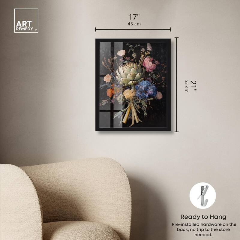 Moody Artichoke II Shadowbox by Art Remedy