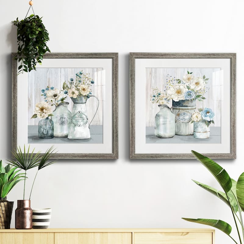 French Garden Flowers I- Premium Framed Print - Ready to Hang
