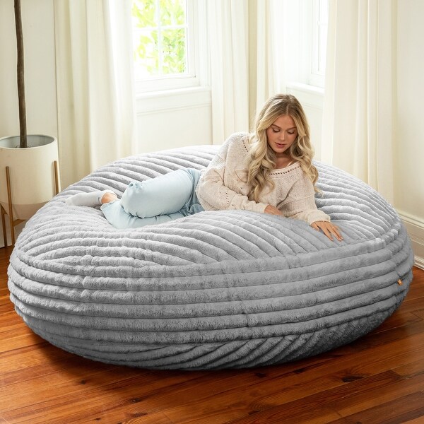 Jaxx 6 Foot Cocoon - Large Bean Bag Chair for Adults, - Mondo Faux
