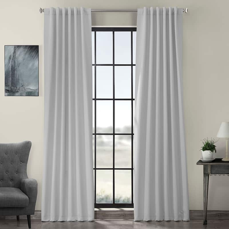 Exclusive Fabrics Room Darkening Curtain Panel Pair (2 Panels) - 50 X 84 - Arctic Grey
