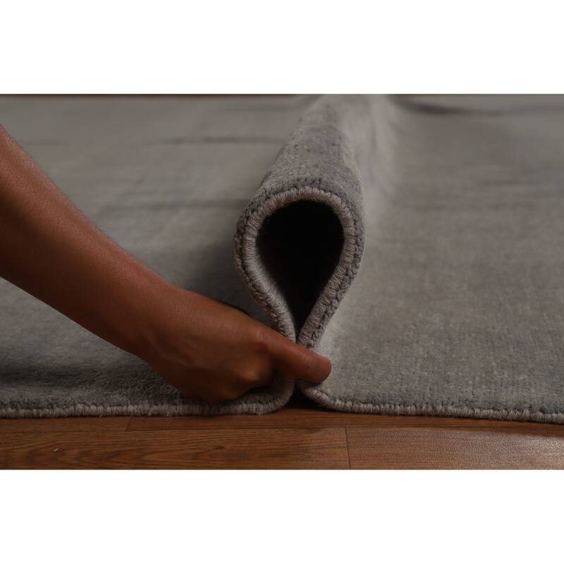 Hand Knotted Oriental 100% Wool Carpet Tribal Tribal Greys & Charcoal Gabbeh Area Rug - 13' 0'' X 9' 11''