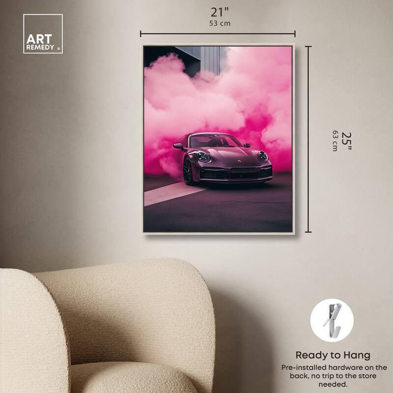 Turbocharged Pink Canvas by Art Remedy