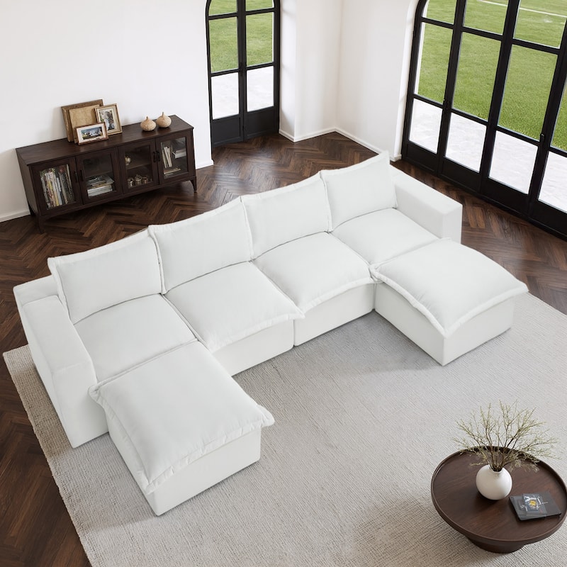 Comfy Cloud Couch Plush Modular Sectional Sofa For Living Room