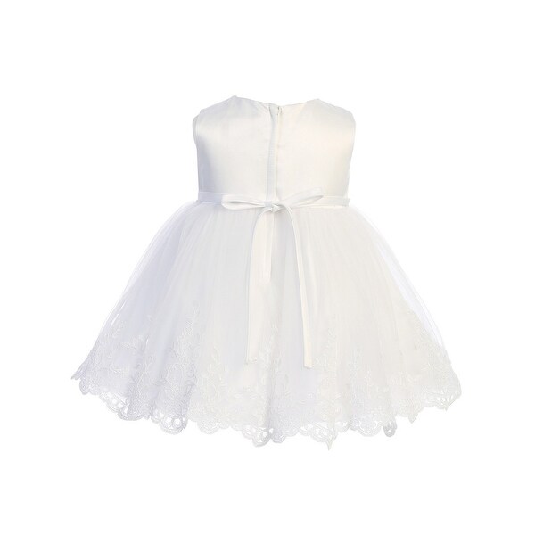 white lace illusion dress