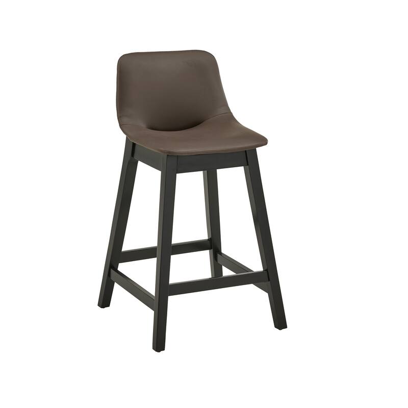 Savinhill Black Finish Vegan Leather Counter Height Chair (Set of 2) by iNSPIRE Q Modern